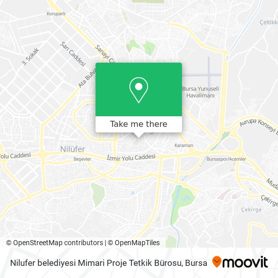Nilufer belediyesi Mimari Proje Tetkik Bürosu map