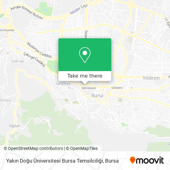 Yakın Doğu Üniversitesi Bursa Temsilciliği map