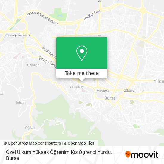 Özel Ülküm Yüksek Öğrenim Kız Öğrenci Yurdu map