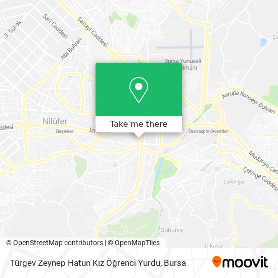 Türgev Zeynep Hatun Kız Öğrenci Yurdu map