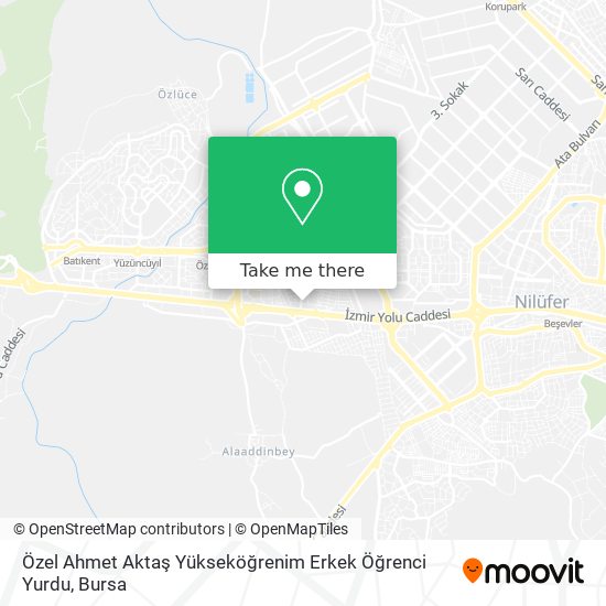 Özel Ahmet Aktaş Yükseköğrenim Erkek Öğrenci Yurdu map