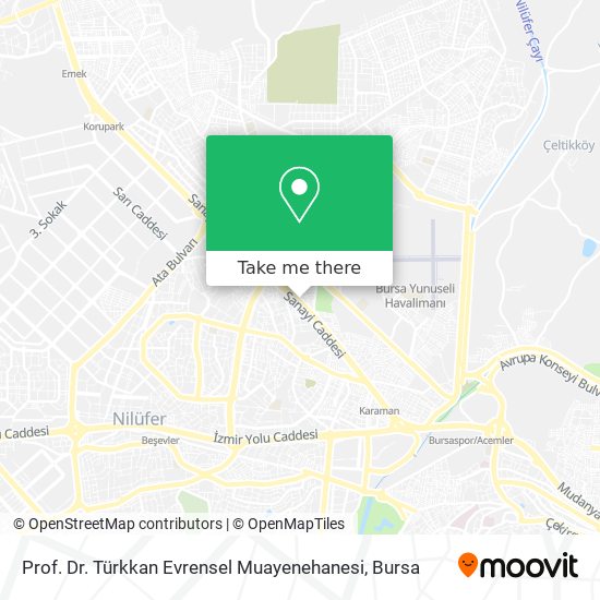 Prof. Dr. Türkkan Evrensel Muayenehanesi map