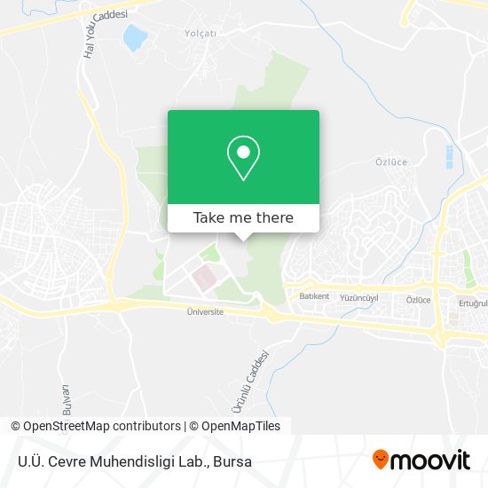 U.Ü. Cevre Muhendisligi Lab. map