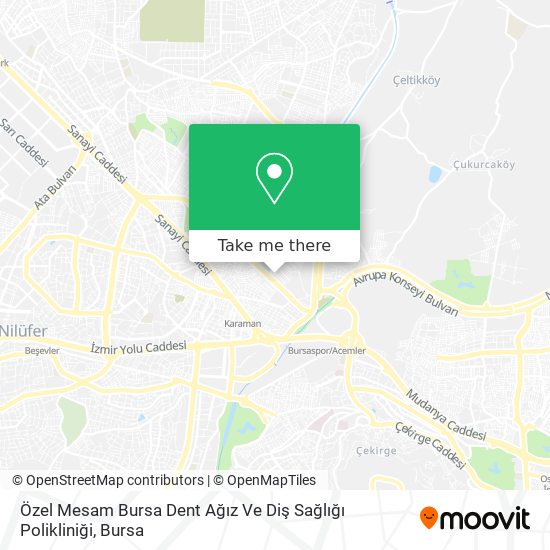 Özel Mesam Bursa Dent Ağız Ve Diş Sağlığı Polikliniği map