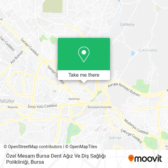 Özel Mesam Bursa Dent Ağız Ve Diş Sağlığı Polikliniği map