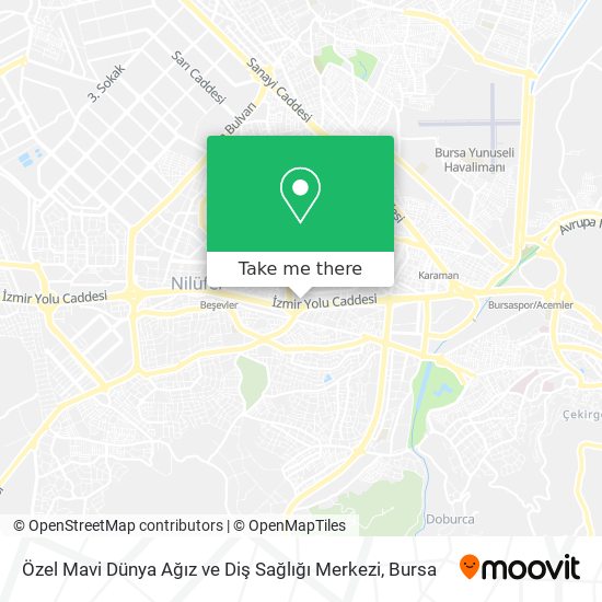 Özel Mavi Dünya Ağız ve Diş Sağlığı Merkezi map