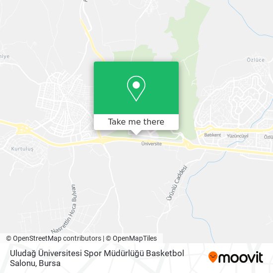 Uludağ Üniversitesi Spor Müdürlüğü Basketbol Salonu map