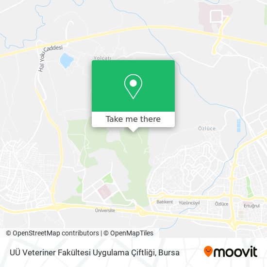 UÜ Veteriner Fakültesi Uygulama Çiftliği map