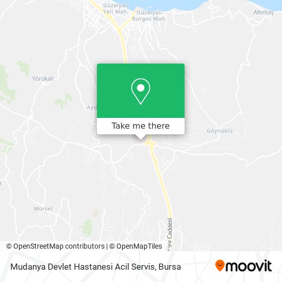 Mudanya Devlet Hastanesi Acil Servis map