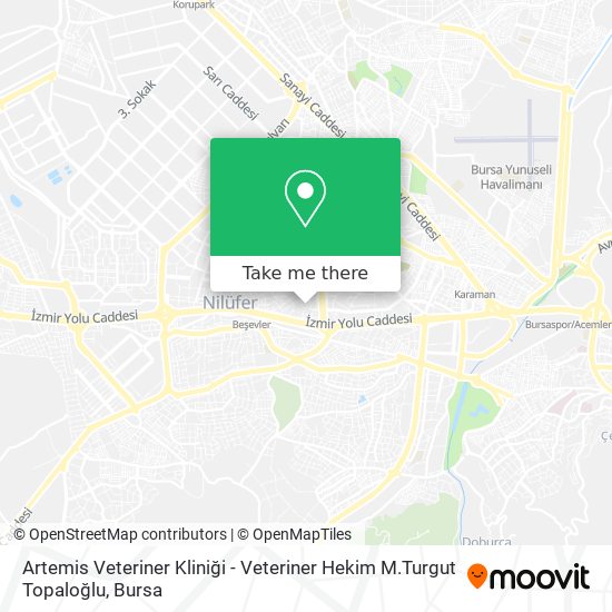 Artemis Veteriner Kliniği - Veteriner Hekim M.Turgut Topaloğlu map