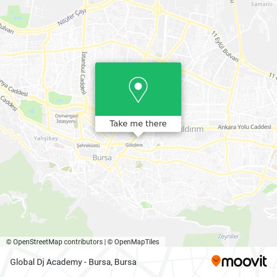 Global Dj Academy - Bursa map