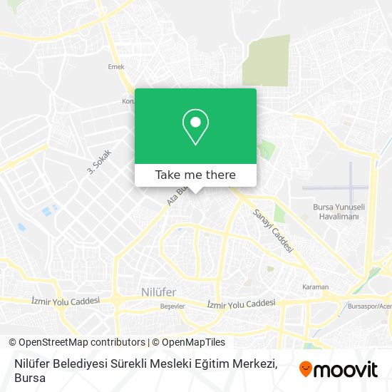 Nilüfer Belediyesi Sürekli Mesleki Eğitim Merkezi map