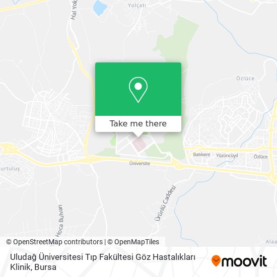 Uludağ Üniversitesi Tıp Fakültesi Göz Hastalıkları Klinik map