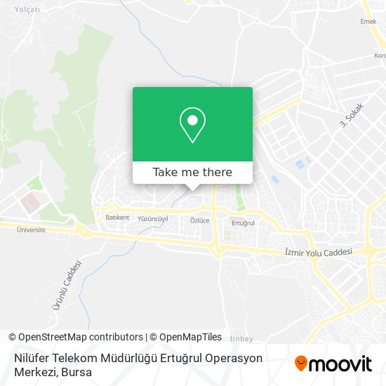 Nilüfer Telekom Müdürlüğü Ertuğrul Operasyon Merkezi map