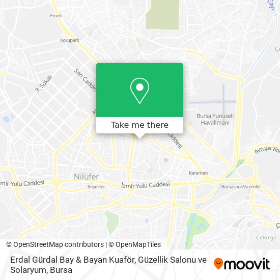 Erdal Gürdal Bay & Bayan Kuaför, Güzellik Salonu ve Solaryum map