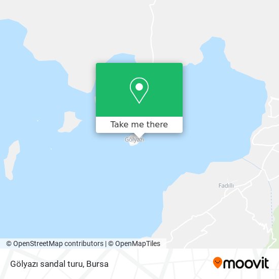 Gölyazı sandal turu map