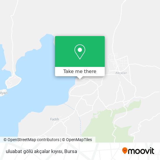 uluabat gölü akçalar kıyısı map