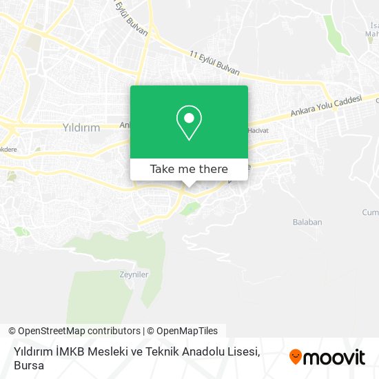 Yıldırım İMKB Mesleki ve Teknik Anadolu Lisesi map