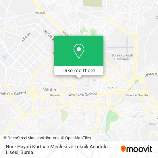 Nur - Hayati Kurtcan Mesleki ve Teknik Anadolu Lisesi map