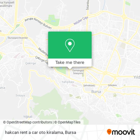 hakcan rent a car oto kiralama map