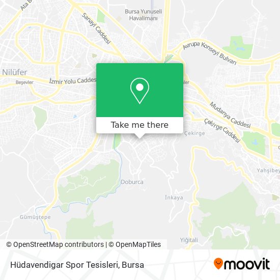 Hüdavendigar Spor Tesisleri map