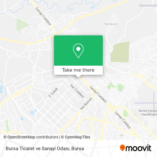 Bursa Ticaret ve Sanayi Odası map