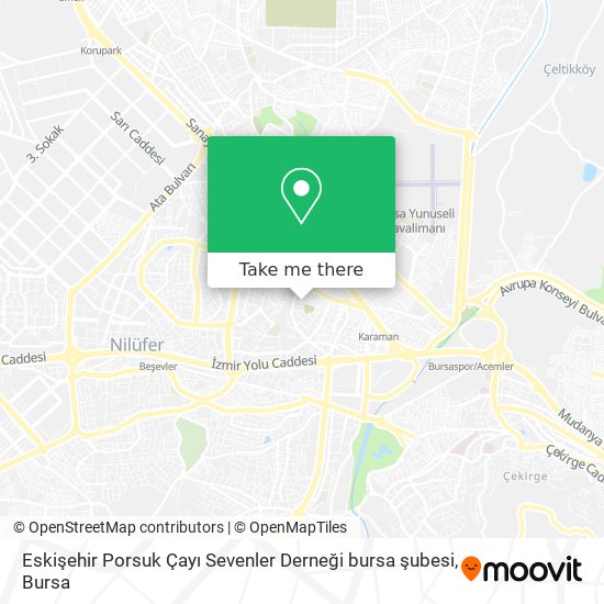 Eskişehir Porsuk Çayı Sevenler Derneği bursa şubesi map
