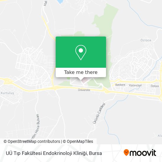 UÜ Tıp Fakültesi Endokrinoloji Kliniği map