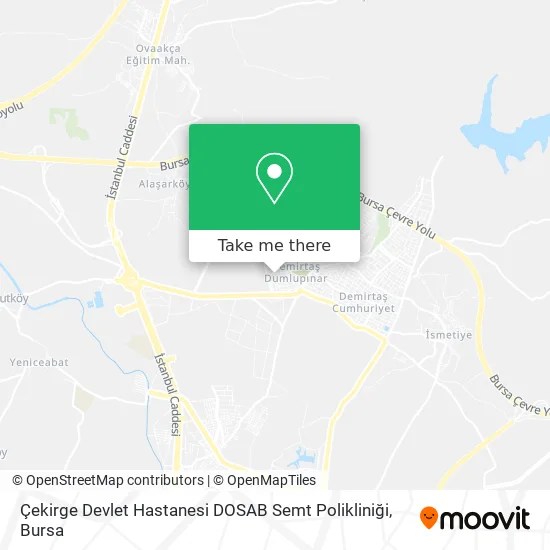 Çekirge Devlet Hastanesi DOSAB Semt Polikliniği map
