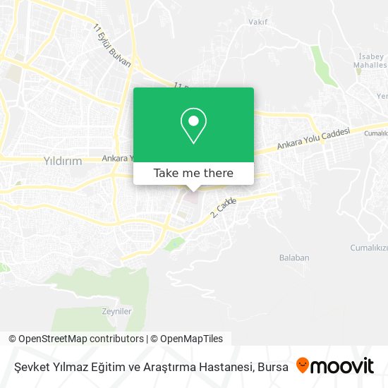 Şevket Yılmaz Eğitim ve Araştırma Hastanesi map