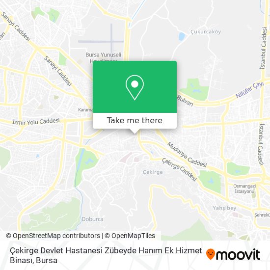 Çekirge Devlet Hastanesi Zübeyde Hanım Ek Hizmet Binası map