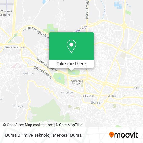 Bursa Bilim ve Teknoloji Merkezi map