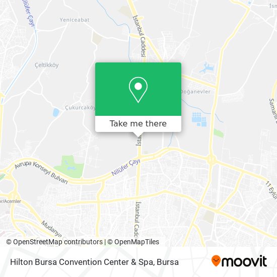 Hilton Bursa Convention Center & Spa map