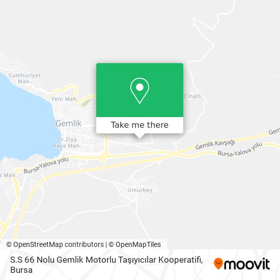 S.S 66 Nolu Gemlik Motorlu Taşıyıcılar Kooperatifi map