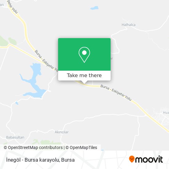 İnegöl - Bursa karayolu map