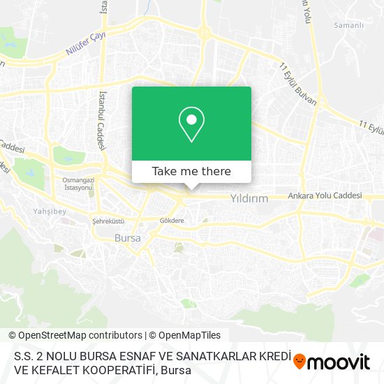 S.S. 2 NOLU BURSA ESNAF VE SANATKARLAR KREDİ VE KEFALET KOOPERATİFİ map