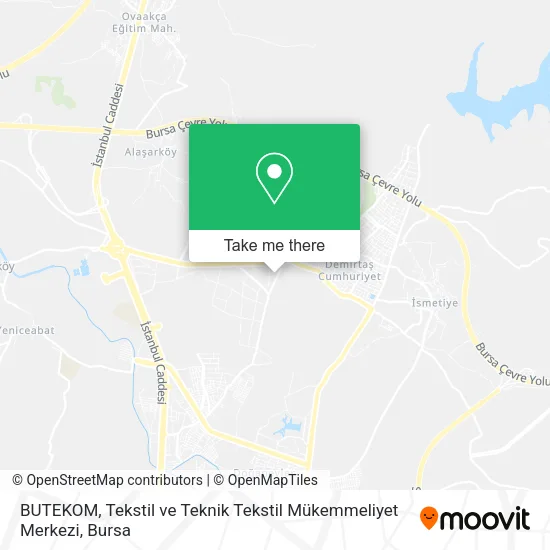 BUTEKOM, Tekstil ve Teknik Tekstil Mükemmeliyet Merkezi map