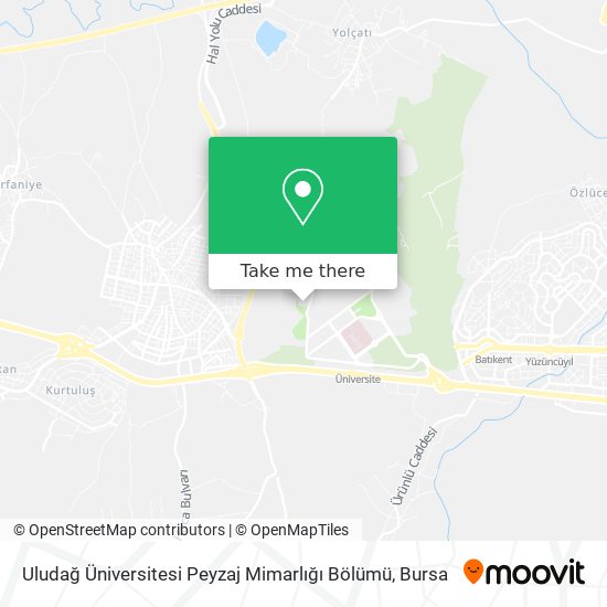 Uludağ Üniversitesi Peyzaj Mimarlığı Bölümü map