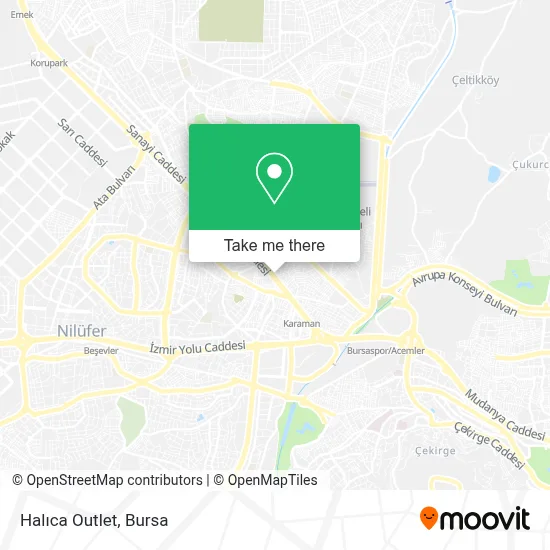 Halıca Outlet map