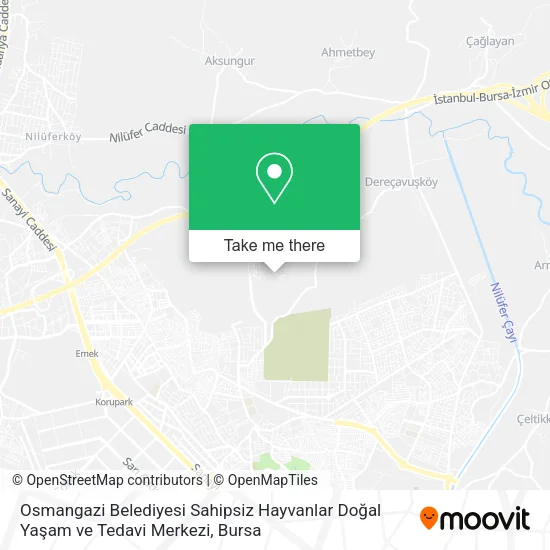 Osmangazi Belediyesi Sahipsiz Hayvanlar Doğal Yaşam ve Tedavi Merkezi map