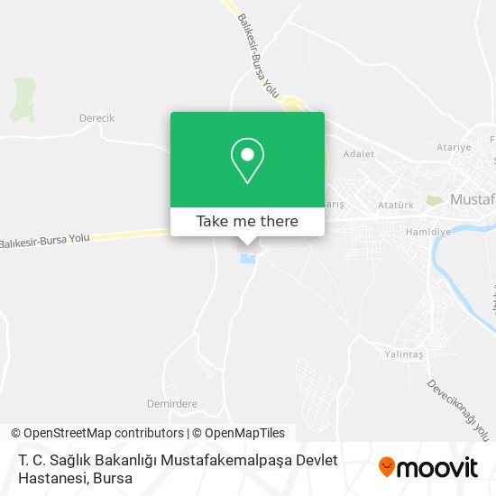 T. C. Sağlık Bakanlığı Mustafakemalpaşa Devlet Hastanesi map