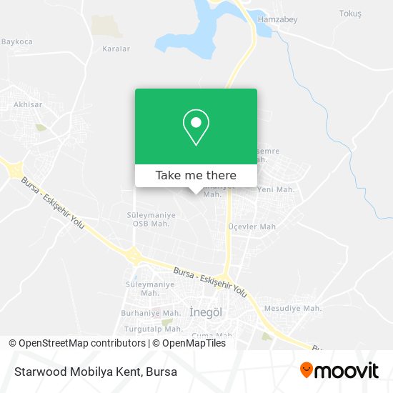Starwood Mobilya Kent map