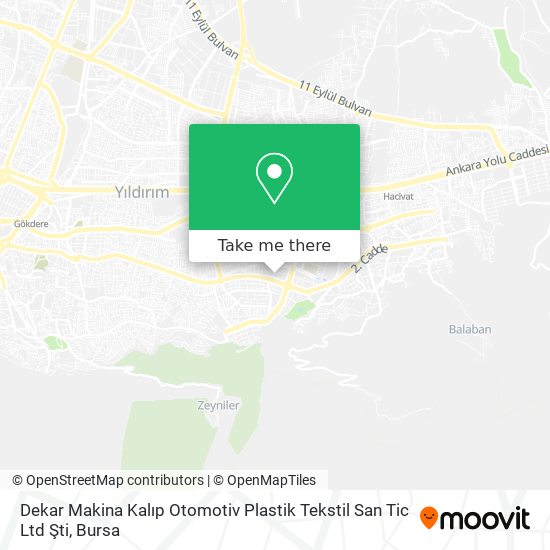 Dekar Makina Kalıp Otomotiv Plastik Tekstil San Tic Ltd Şti map