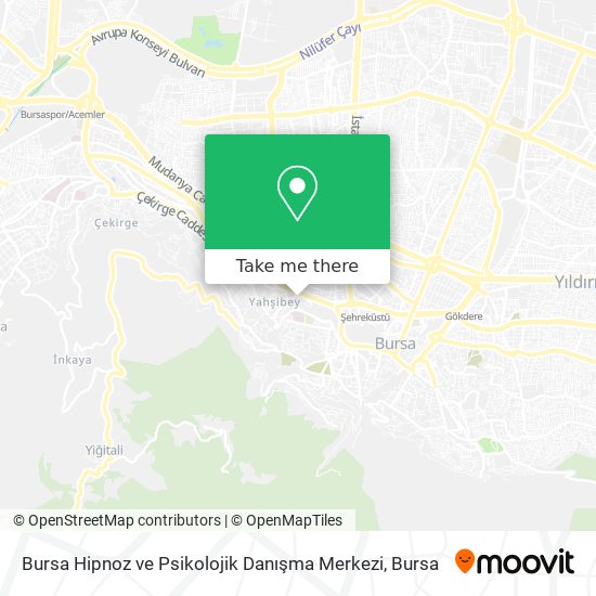 Bursa Hipnoz ve Psikolojik Danışma Merkezi map