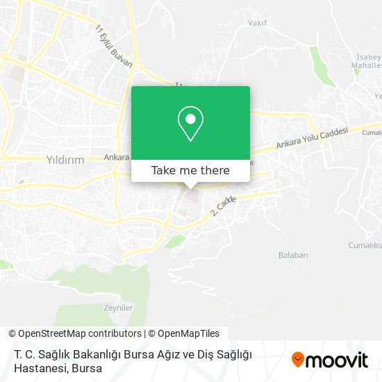 T. C. Sağlık Bakanlığı Bursa Ağız ve Diş Sağlığı Hastanesi map