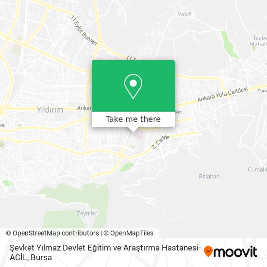 Şevket Yılmaz Devlet Eğitim ve Araştırma Hastanesi-ACİL map