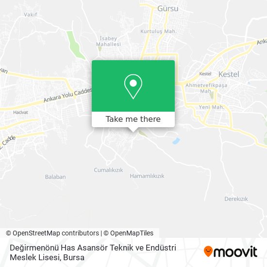 Değirmenönü Has Asansör Teknik ve Endüstri Meslek Lisesi map