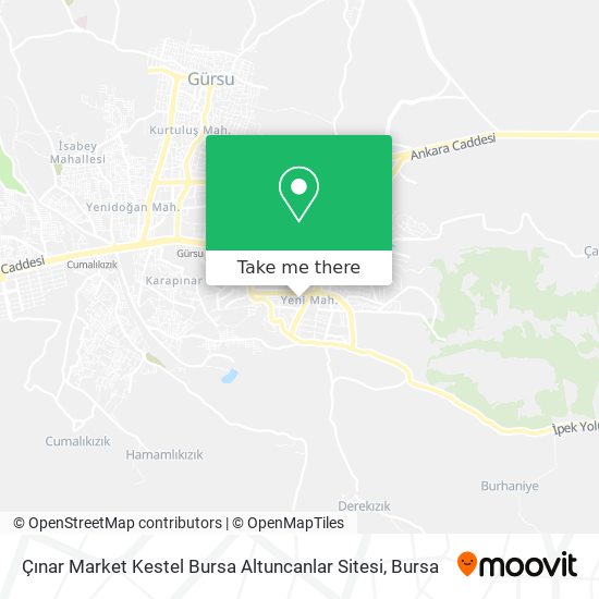 Çınar Market Kestel Bursa Altuncanlar Sitesi map
