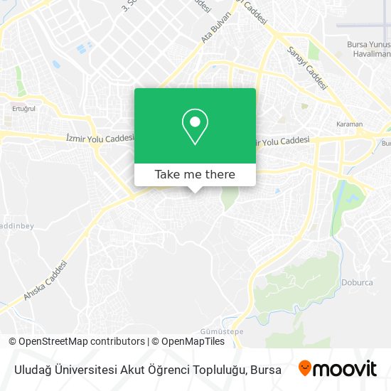 Uludağ Üniversitesi Akut Öğrenci Topluluğu map