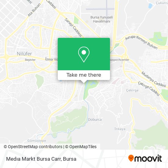 Medıa Markt Bursa Carr map